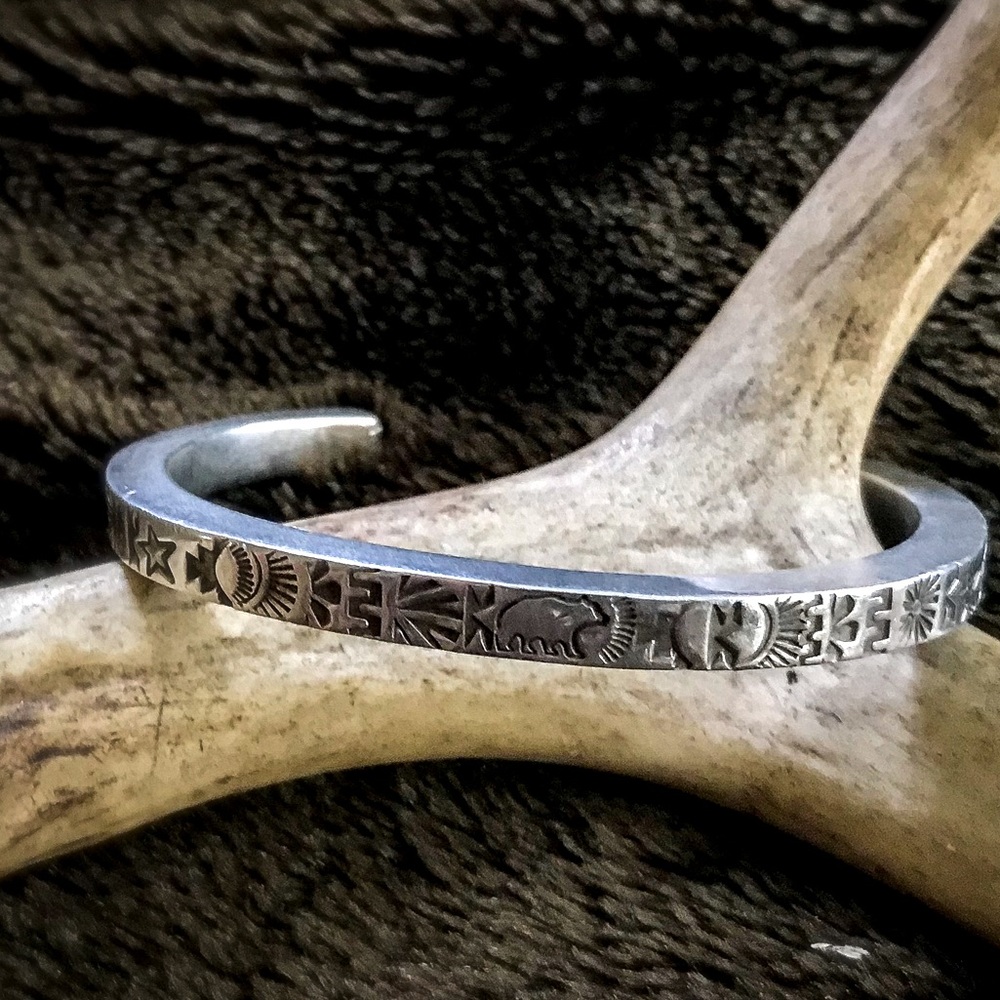 Vintage Native American sterling silver cuff